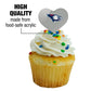 GRAPHICS & MORE Cupcake Picks Set of 6, Acrylic, Southern Indiana Heart Logo, Model CUPT.HRT.ACR.6PK.CLCSIN500B