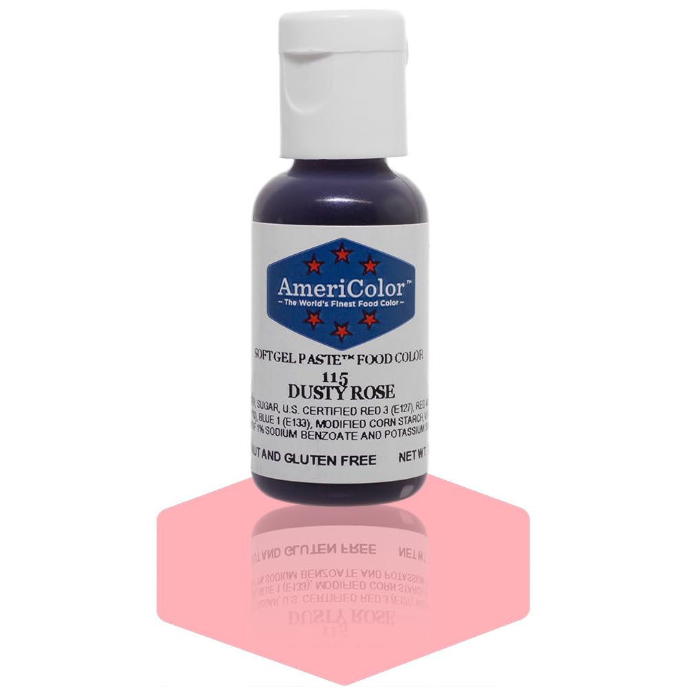 Americolor Dusty Rose Soft Gel Paste Food Color, .75 Oz