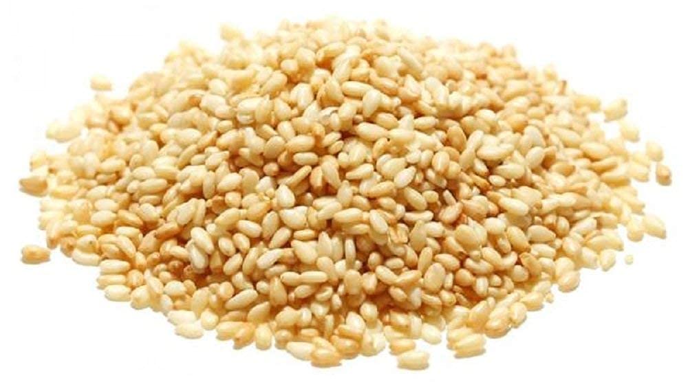 Natural Toasted Whole Sesame Seeds By It'S Delish, 20 Oz Large Jar - Natural Gluten-Free Fresh Oven Roasted White Sesame - Resta