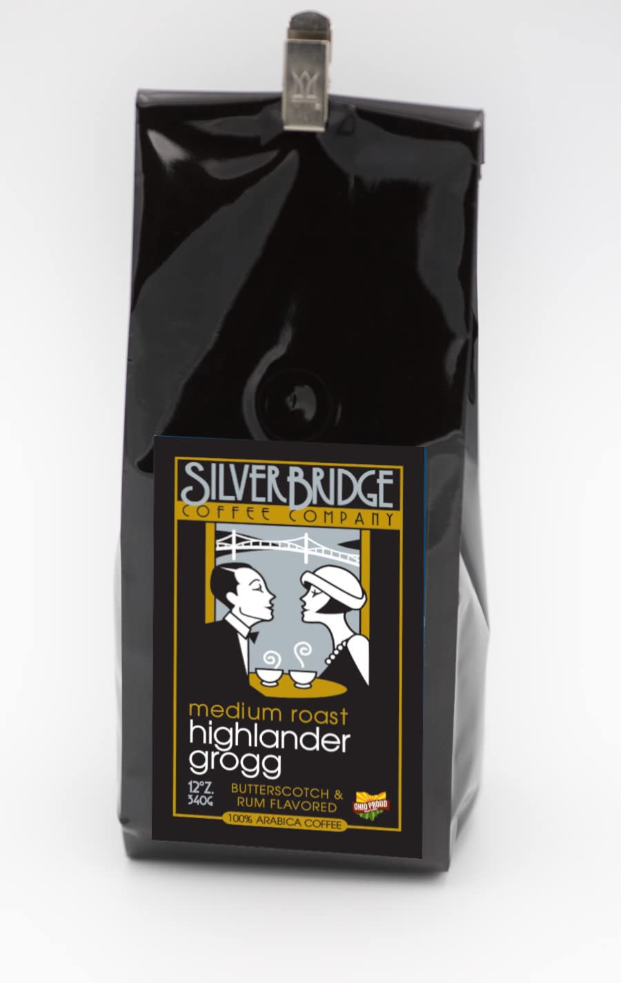 Silver Bridge Coffee Flavored Ground Coffee, Highlander Grogg, Butterscotch & Sweet spirit-inspired flavor, 12oz