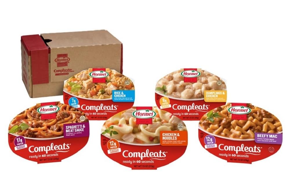 Hormel Compleats Variety Pack, 7.5 oz, Pack of 5, Convenient Meals
