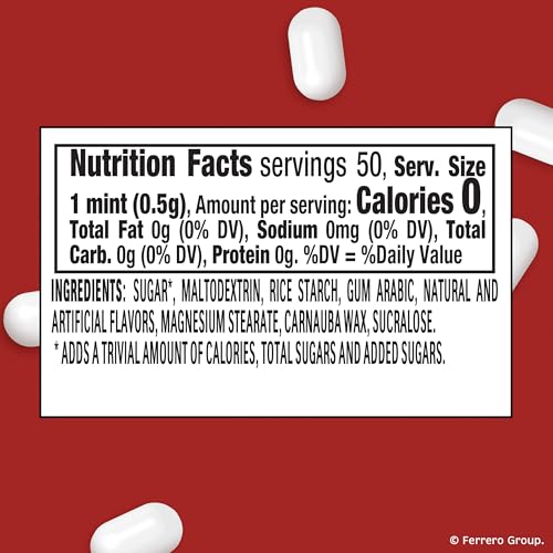 Tic Tac Naughty or Nice Candy Cane Mints, Hard Peppermint Mints, Stocking Stuffer, 12 pack of 0.84 oz each