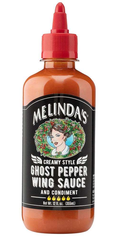 Melindas Ghost Pepper Wing Sauce - 12 Fl Oz, Spicy Flavor, Model 0850003113036