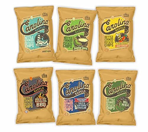 Carolina Kettle Chips Kettle Cooked Potato Chips Gluten Free Variety Pack 20 x 2 oz.