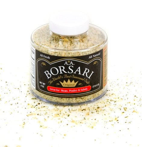 BORSARI Seasoned Salt Combo - Original & Orange Ginger - 4 oz Shaker Bottles - Gluten Free - Set of 2
