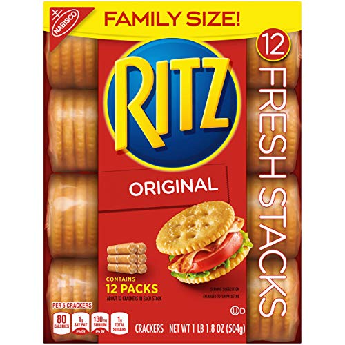 Ritz Fresh Stacks Original Crackers, Family Size, 17.8 Oz (12 Stacks)
