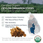 One Farm By Waayb Organic Ceylon Cinnamon Sticks, Single Estate, Enhanced Sri Lanka Cinnamon, Non-Gmo, Fair-Trade & Gluten Free In Resealable Pouch For Cooking, Decoration, Lattes & Tea