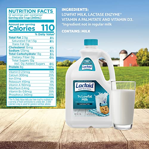 Lactaid 1% Lowfat Milk, 96 fl oz