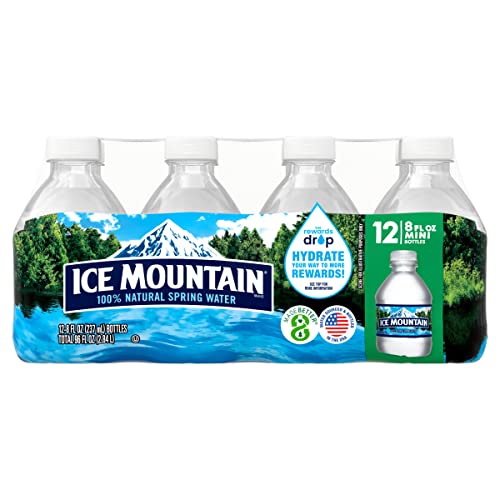 Ice Mountain - Natural Spring Water - Case of 4 - 12/8 fl oz. (4x12/8 FZ)
