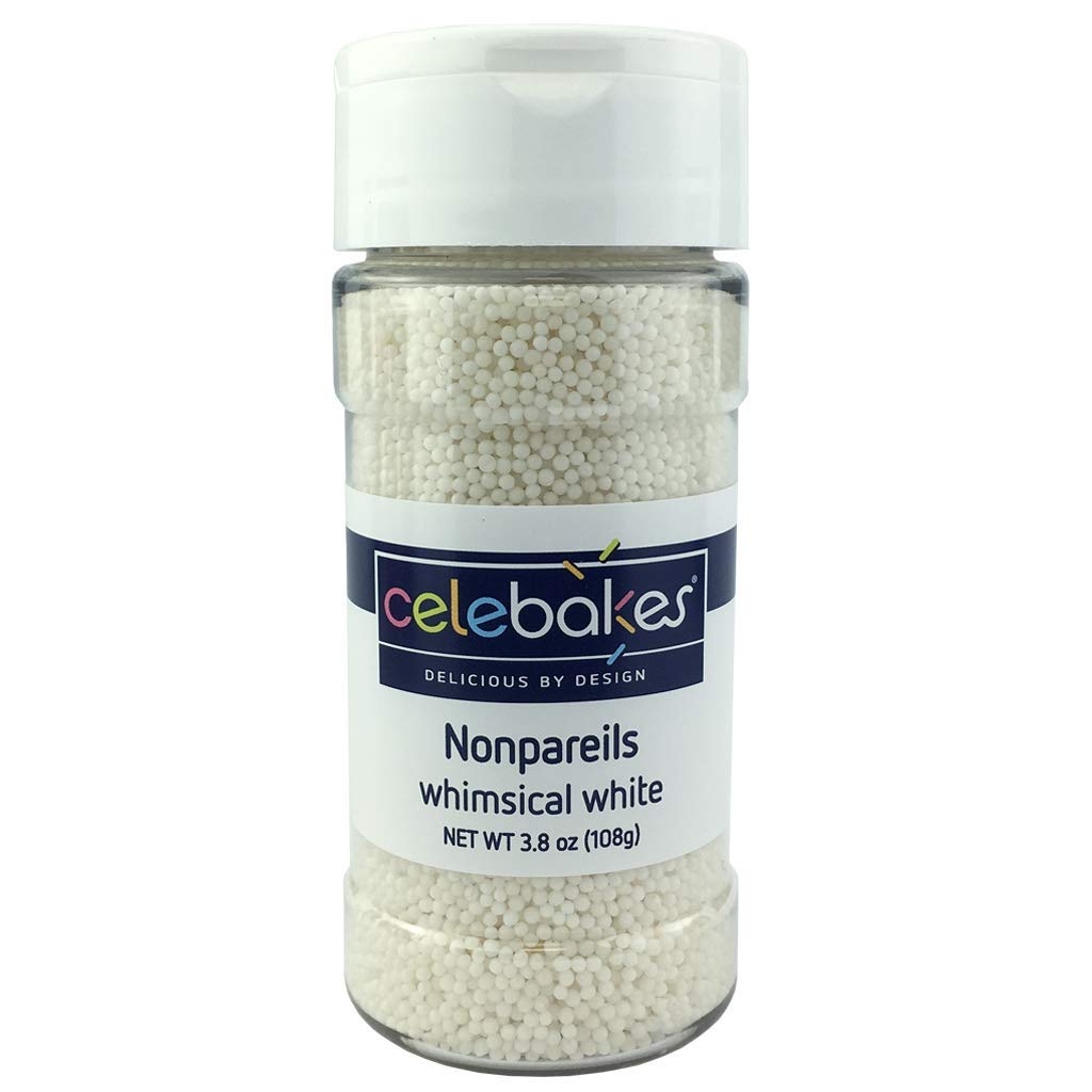 Celebakes By Ck Products Whimsical White Nonpareils, 3.8 Oz.