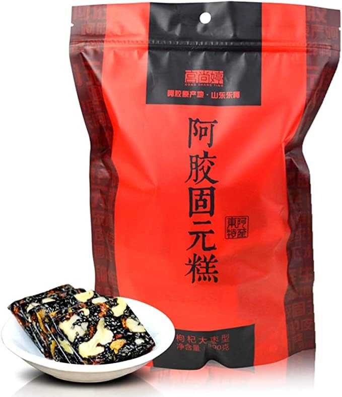 SIFANGDA Ejiao Cake Colla Corii Asini Tablet Block, 500g/1.1LB, Handmade Instant Solid Cream