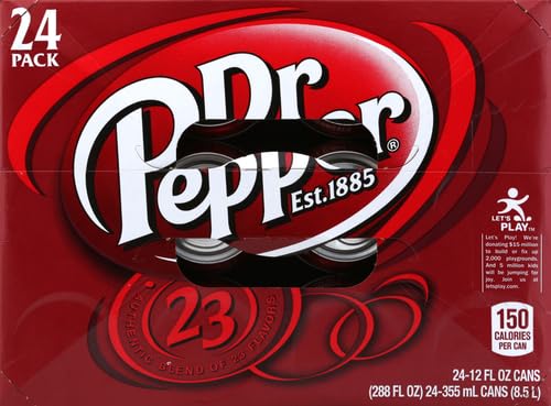 Dr Pepper Soda Pop, 12 Fl Oz, 24 Pack Cans