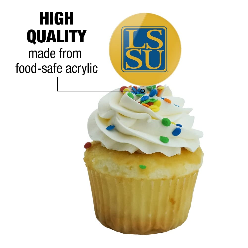 Lake Superior State Secondary Cupcake Picks Toppers Decoration Set Of 6