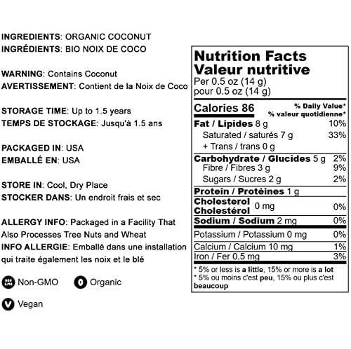 Food To Live - Organic Toasted Coconut Chips, 12 Ounces - Non-Gmo, Desiccated Coconut Flakes, Unsweetened, Unsulfured, Vegan, Bu