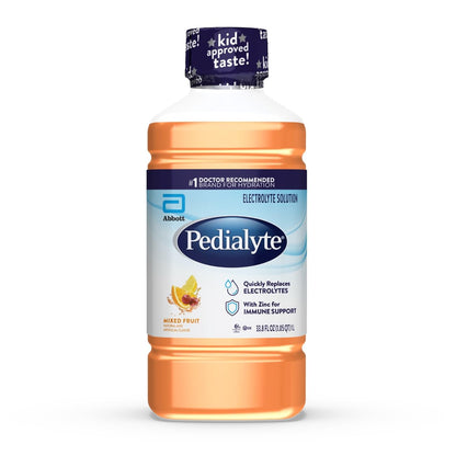 Pedialyte Electrolyte Drink, Hydration Drinks for Kids & Adults, Mixed Fruit, 1 Liter
