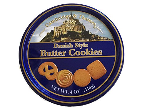 Cambridge & Thames Danish Style Butter Cookies 4 Oz Mini Tin (1 Tin)