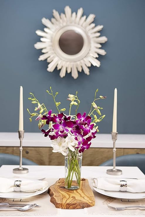 Kabloom Flowers - Mother'S Day Collection - 5 Purple And 5 White Orchid Without Vase, Gift For Birthday, Sympathy, Anniversary,