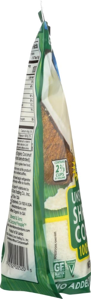 Lets Do Organic Unsweetened Coconut Shredded, Fine Shred, 8 oz (2 Pack)