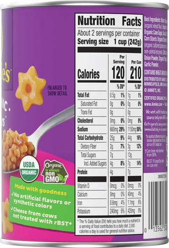 Annie's Organic All Stars, Canned Pasta in Tomato and Cheese Sauce, 15 oz