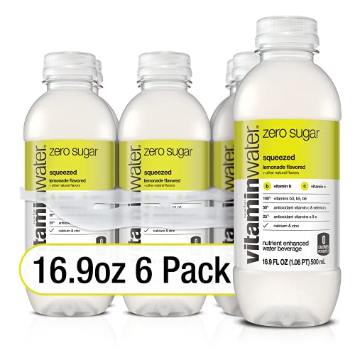 vitaminwater zero Squeezed, 16.9 fl oz, 6 Pack