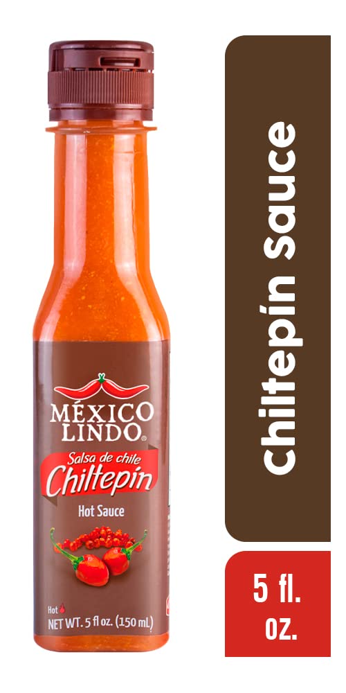 Mexico Lindo Chiltepin Hot Sauce | 14,200 Scoville Level | Traditional Spicy Flavor | 5 Fl Oz Bottles (Pack Of 2)
