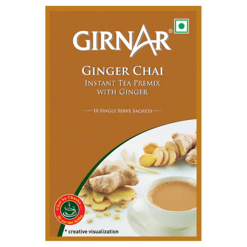 Girnar Instant Chai (Tea) Premix With Ginger 10 Sachet Pack