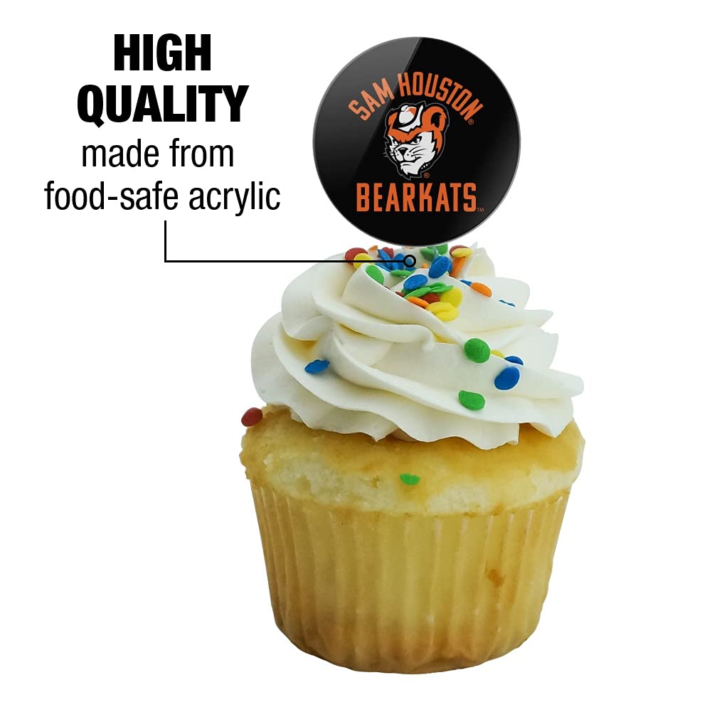 Graphics & More Sam Houston State University Bearkats Cupcake Picks Toppers Decoration Set Of 6