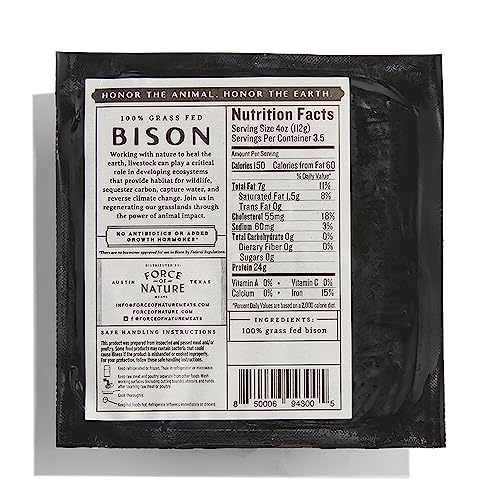 Force Of Nature Meats 100% Grass Fed, Regenerative Bison Grind, 14 oz