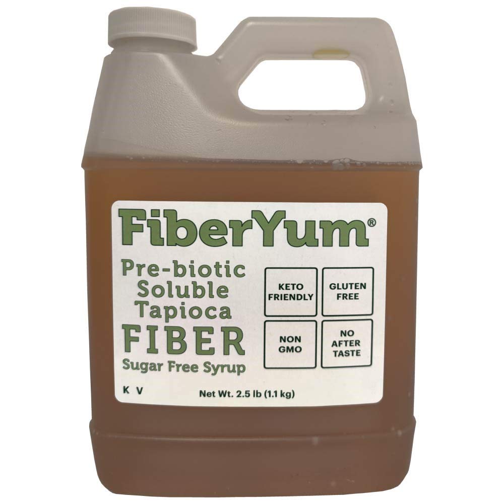 FiberYum Pre-biotic Tapioca Fiber Syrup, Plant Based, Low Cal, Non-GMO & Kosher, 40 Ounce