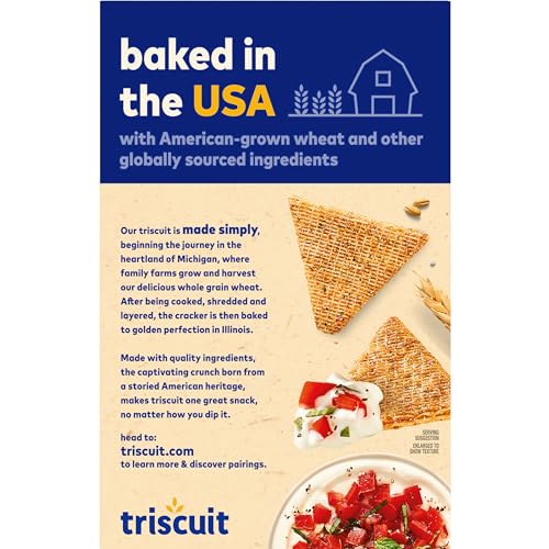 Triscuit Thin Crisps Tomato Basil Pizza Whole Grain Wheat Crackers, Lunch Snacks, Bulk Snack Crackers, 6-7.1 oz Boxes