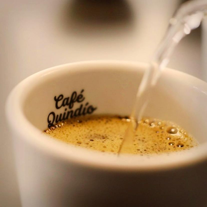 Cafe Quindio Espresso Blend - Medium/Dark Roast 100% Colombian Excelso Ground Arabica Coffee - 35.2 Ounce Bag (1Kg)