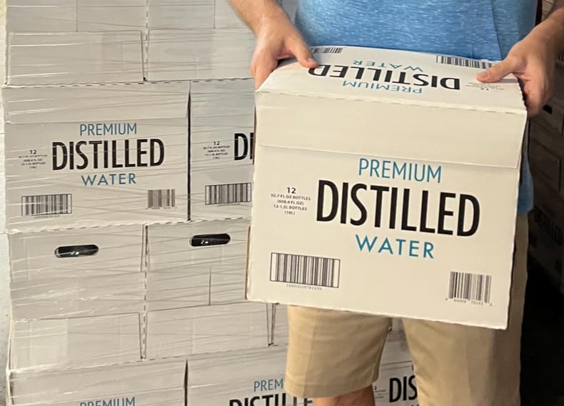 Premium Distilled Water | 1.5 Liter Bottles | Pack of 12 | Clear, Pure, Multi-Purpose