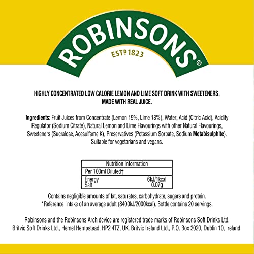 Robinsons Squashd Lemon & Lime 66Ml