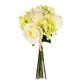 Vickerman 13'' Grn Cream Rose Hydrangea Bundle 2/pk - FA191005