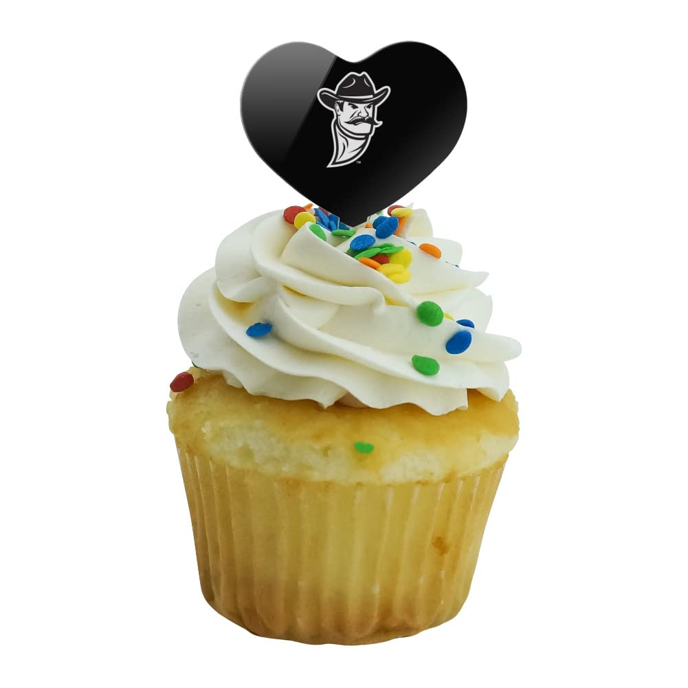 GRAPHICS & MORE Cupcake Picks Set of 6, Acrylic, Heart Love Design, New Mexico State University, One Size