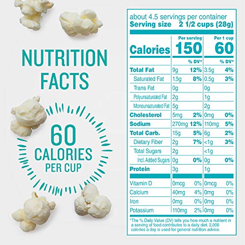Angies Boomchickapop White Cheddar Popcorn, 4.5 Oz. (Pack Of 12)