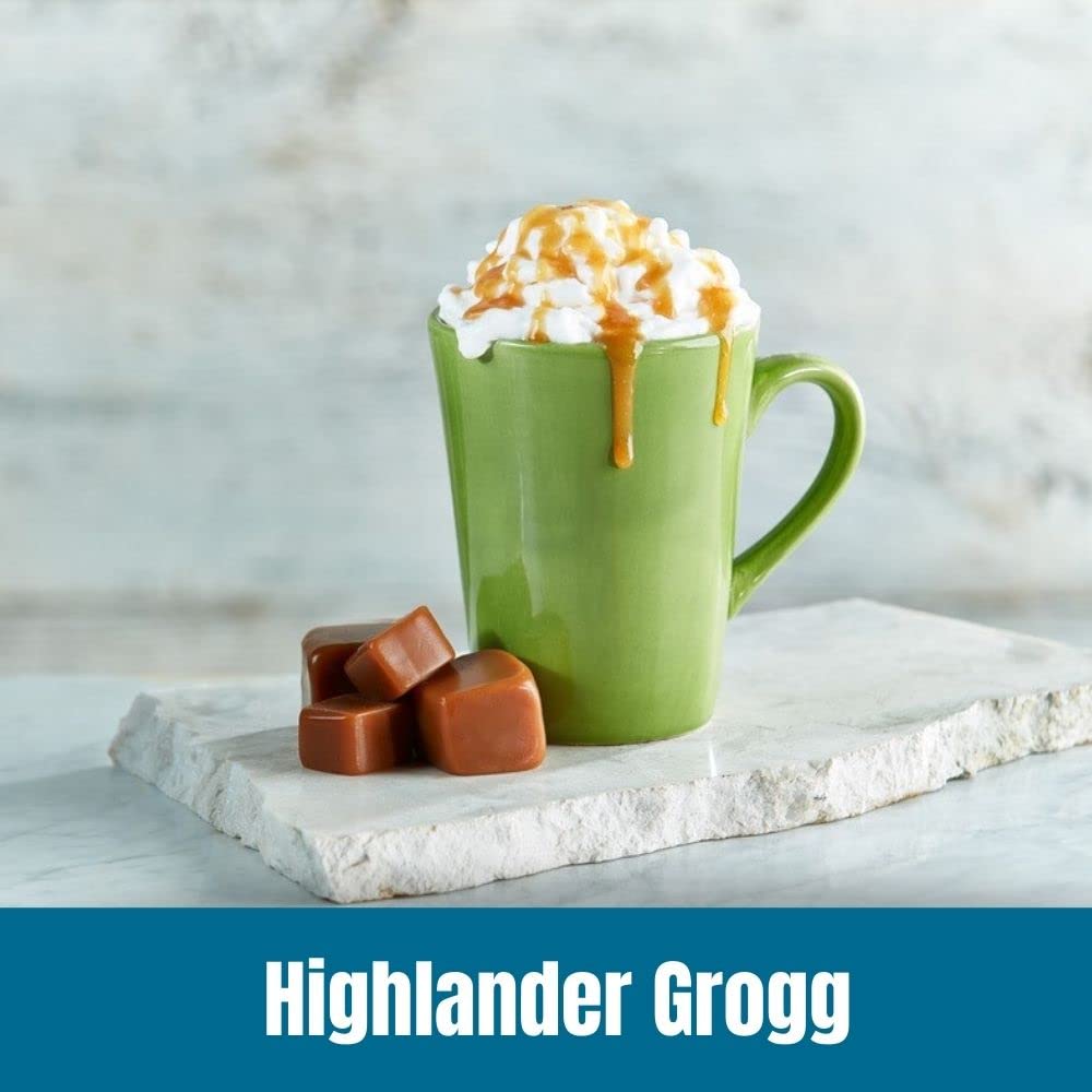 Door County Coffee Highlander Grogg Flavored Coffee Ground | 30 Count Single Serve Cups | Medium Roast | 100% Specialty Arabica Coffee | Flavored Gourmet Coffee | Caramel & Irish Cream Coffee