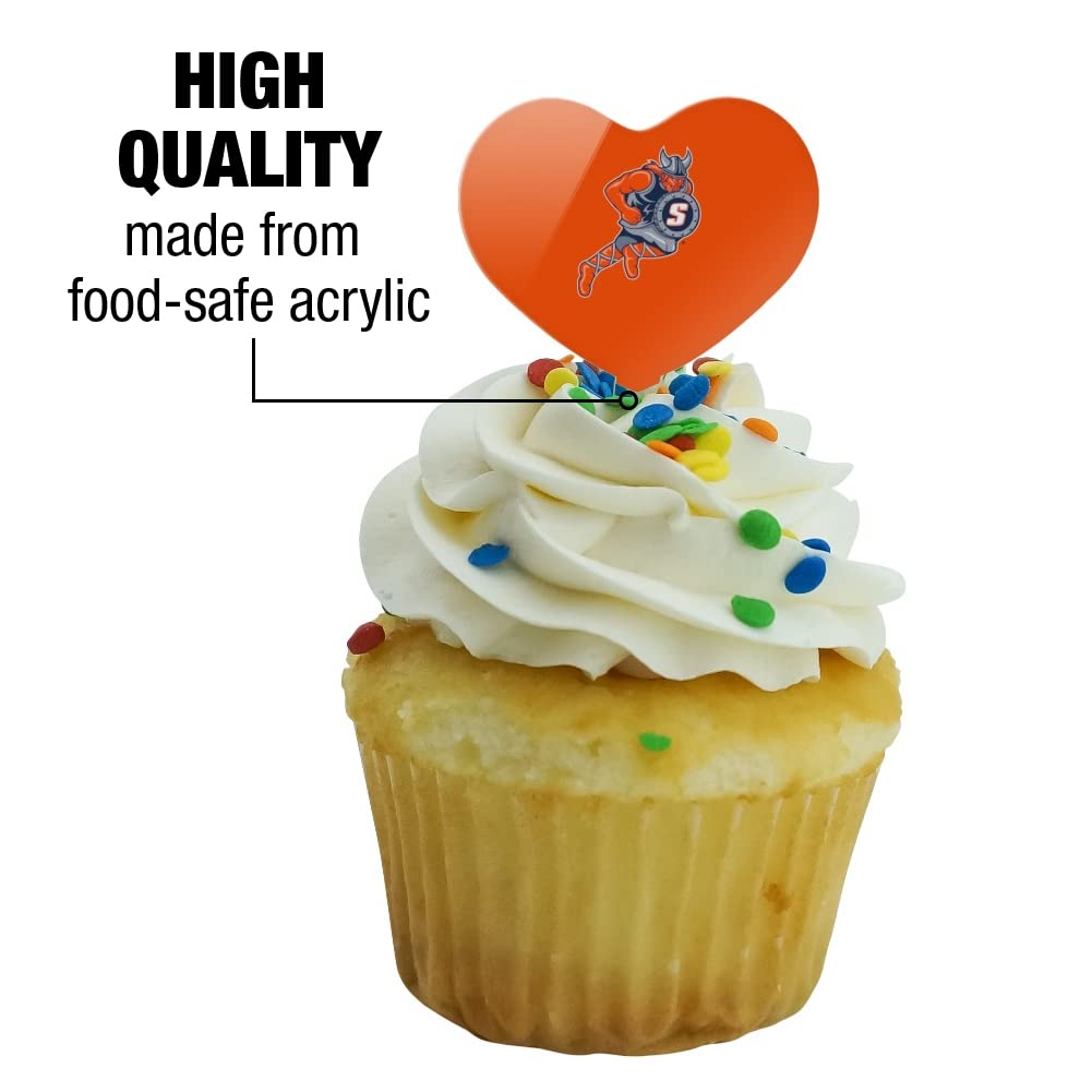 GRAPHICS & MORE Cupcake Picks Set of 6, Acrylic, Salem State University, Model CUPCAKE.HEART.CLCSSC.Z007533