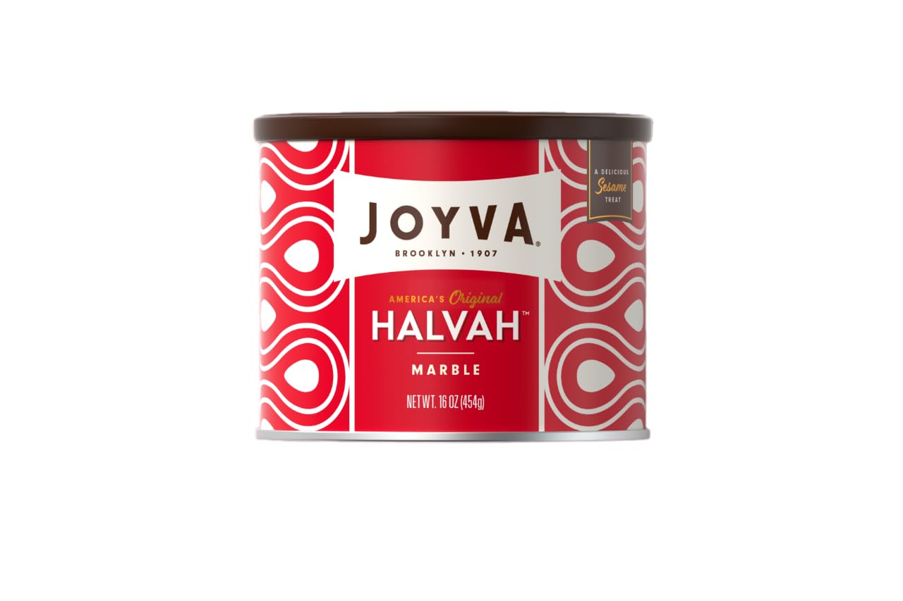 Joyva Halvah Marble Sesame Treat, Dairy Free & Gluten-Free, 16oz, Kosher Parve, Pack of 1