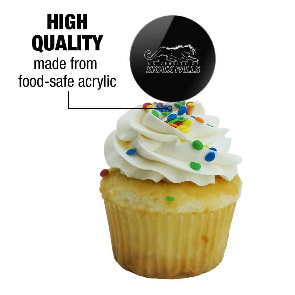 University Of Sioux Falls Secondary Logo Cupcake Picks Toppers Decoration Set Of 6