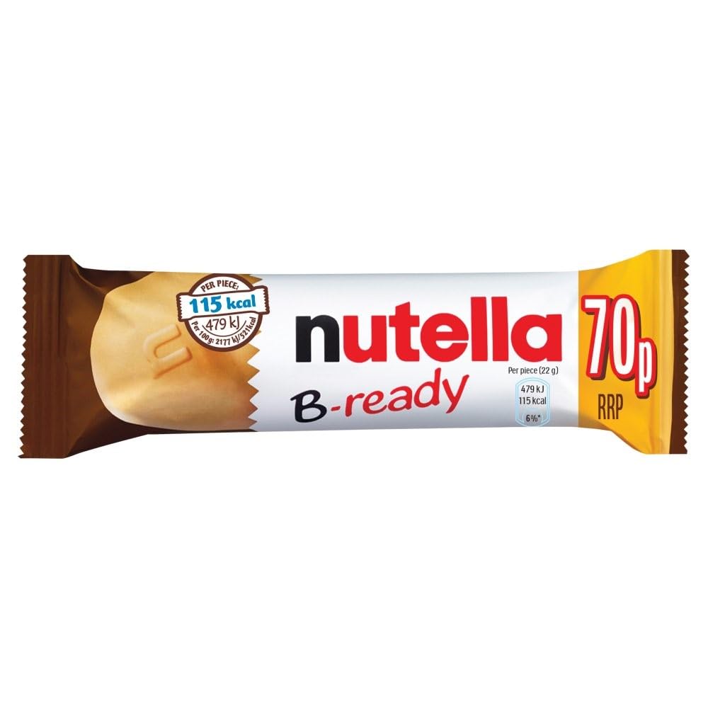 Nutella B-ready Chocolate Hazelnut filled Wafer 22g x 36 - Imported from Britain, UK, England