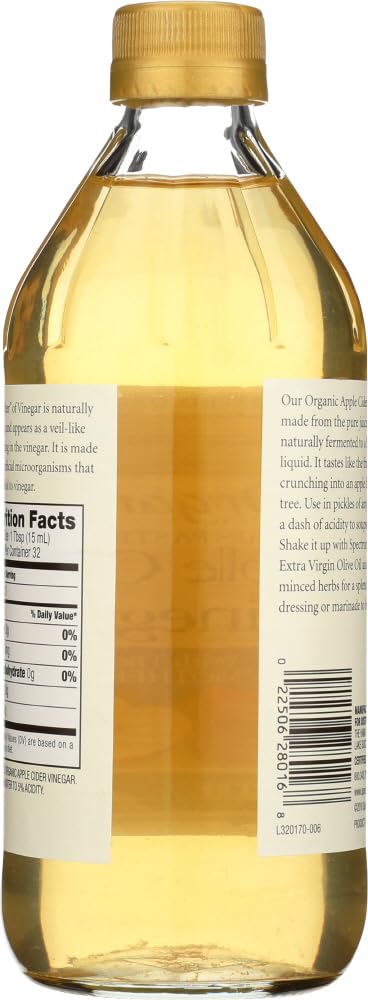 Spectspirit-inspired flavor Organic Apple Cider Vinegar, Filtered, 16 fl oz, Pack of 2