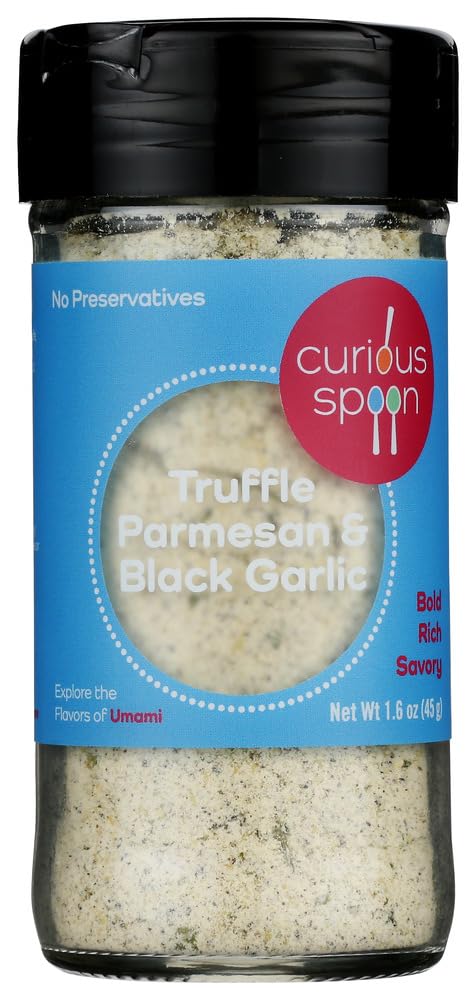 Manitou Trading Company Truffle Parmesan & Black Garlic Seasoning Glass Jar, 1.6 Ounce (Package may vary)