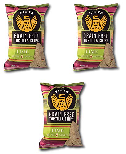 Siete Grain Free Tortilla Chips, Lime, 5 oz. (Pack of 3)