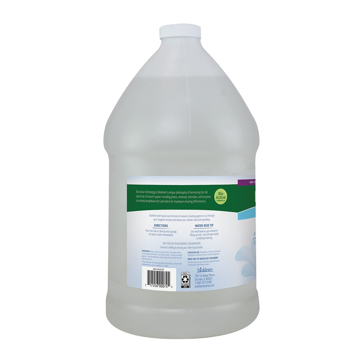 Biokleen Free & Clear Dish Soap - Dish Liquid, Dishwashing Cleaner, Eco-Friendly, Non-Toxic, Plant-Based, No Artificial Fragrance, Colors Or Preservatives, Unscented