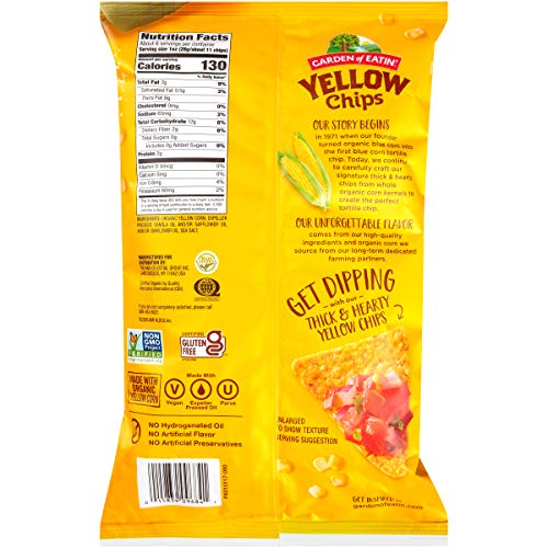 Garden Of Eatin Tortilla Chips Yellow Corn Sea Salt 5.5 Oz