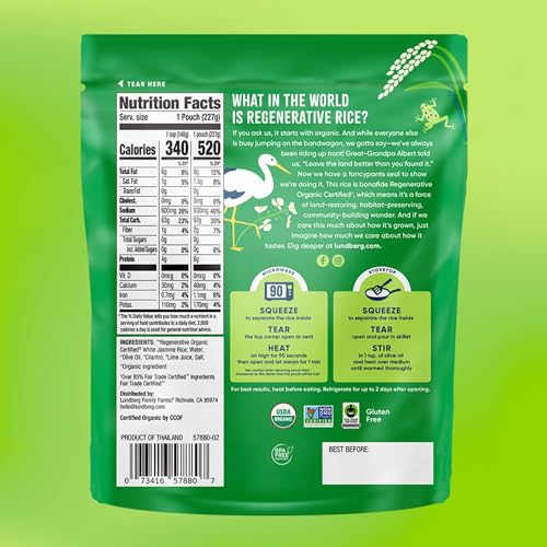 Lundberg Cilantro Lime Rice 5.5 Oz (Pack of 4)