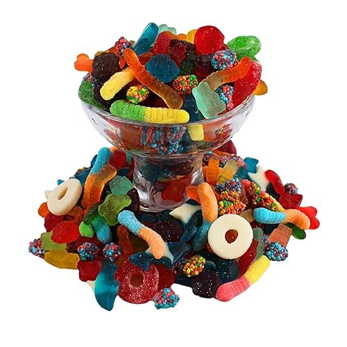 QUEEN CITY CANDY CAVE Sweet and Sour Pick N Mix Gummy Candy Variety - 3 Pound
