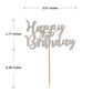 Donoter 48 Pcs Glitter Happy Birthday Cupcake Toppers Cake Picks For Birthday Party Decoration Supplies