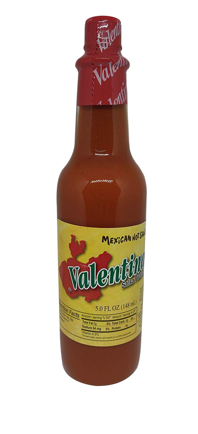 Valentina Salsa Red Hot Sauce Spice Mix Made From Red Peppers Perfect For Chips Fast Foods Lunch Snacks Or More 5 Ounce (148 Ml)